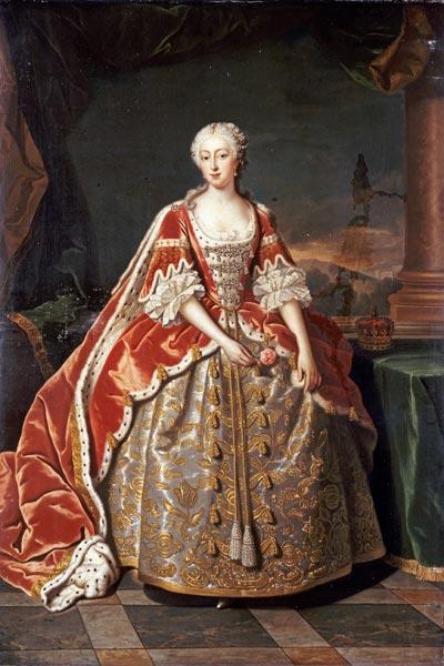 Jean Baptiste van Loo Portrait of Augusta of Saxe-Gotha Sweden oil painting art